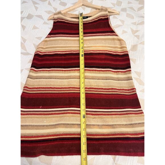 Lauren Ralph Lauren sleeveless sweater tunic stripe Linen/cotton Blend 1X - Picture 9 of 9
